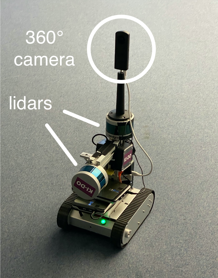 The differential drive robot used for the mapping runs.